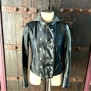 We the free Black vegan Leather Women's Jacket
